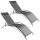  TecTake 403067 Liegestuhl, schwarzes Metall