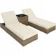  Deuba q Liegestuhl, Metall, Beige und Braun
