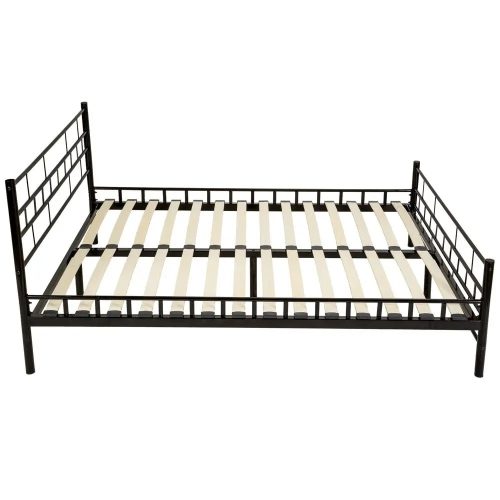  TecTake 1 Metall-Doppelbett 140x200 schwarz