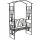  Pergola Metall TecTake Bogen mit Bank 210 cm