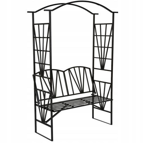  Pergola Metall TecTake Bogen mit Bank 210 cm