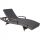  TecTake 403855 Liegestuhl, Technorattan, grau