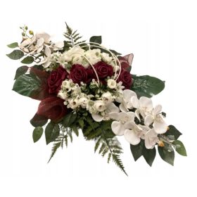  Grabdekoration, Friedhofsstrauß, leuchtende Farben