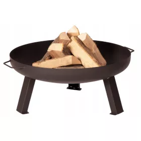    Feuerstelle Garten Stahl Feuerschale schwarz lackiert geschweißt Hoy 75cm