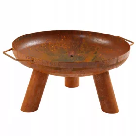    Stahl Garten Feuerstelle Feuerschale Rohstahl verschraubt Korfu 98cm