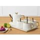 Abendessenservice HowHomely Noah White Gold Tee- und Kaffeeservice 10-tlg.