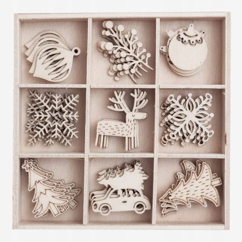  Holzformen Weihnachten 3/45 Stück DPDN-097 Christbaumkugeln Rentier