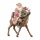  Weihnachtsmann auf Rentier Weihnachtsfigur 28 cm GIVRE VILLA ITALIA