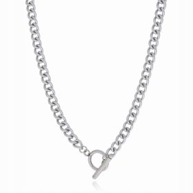    Herrenhalskette aus Chirurgenstahl, Silber, ein Geschenk für ihn