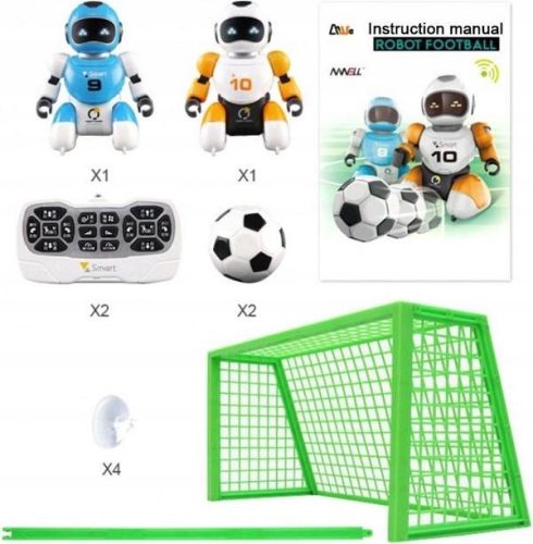  2 Knabo-Roboter spielen kontrollierten Fußball