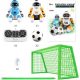 2 Knabo-Roboter spielen kontrollierten Fußball