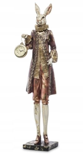 Dekorative Figuren und Skulpturen für zu Hause Hasenfigur mit Uhr o140f Hasengeschenk