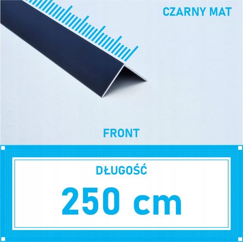 Aluminium-WINKELSTANGE MATTSCHWARZ 25x25cm eloxiert 250cm