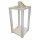  MASSIVE HOLZLATERNE, WEISSE LATERNE mit SEIL – 45 CM