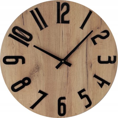 Uhr für zu Hause Wanduhr Beige, Schwarz, Creme, Brauntöne, 50 cm