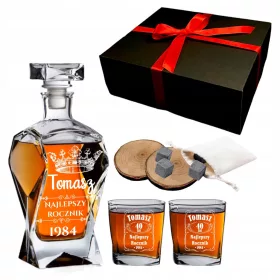    GESCHENKSET FÜR MÄNNER WHISKY-KARAFFE GRAVIERTE GLÄSER WEIHNACHTEN