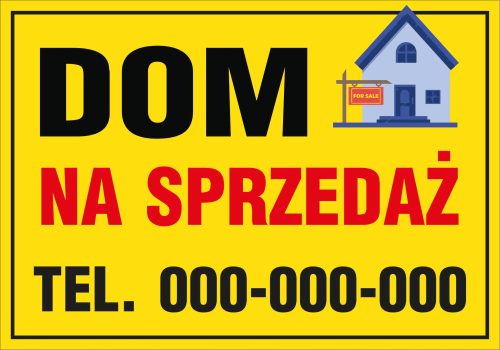 HAUS ZU VERKAUFEN + Telefonplatine 60X80cm PVC 3mm