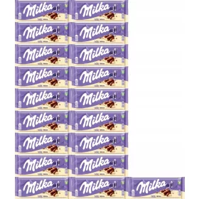   Milka Bubbly Milk & White - Alpenmilch Schokolade mit luftiger weißer Schokolade, 95g, 20er Pack