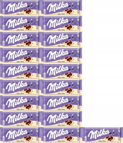 Milka Bubbly Milk & White - Alpenmilch Schokolade mit luftiger weißer Schokolade, 95g, 20er Pack