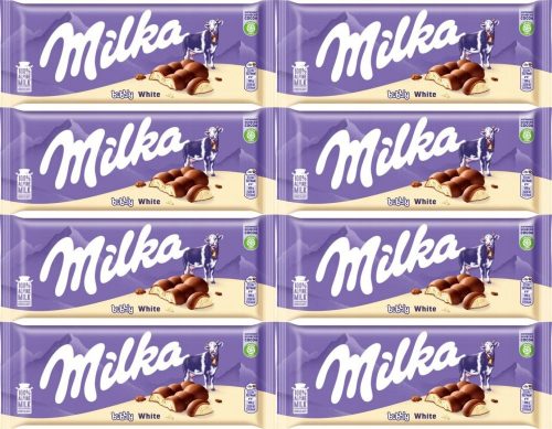 Milka Bubbly Milk & White – Milchschokolade mit Lufteinschlüssen 95g x8