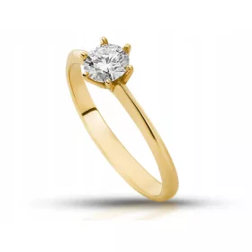  585er Goldring mit Moissanit 0,50 ct zertifiziert