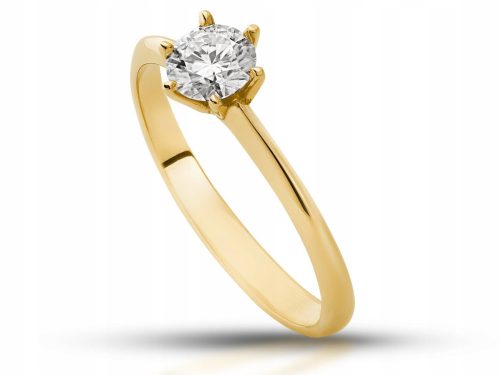  585er Goldring mit Moissanit 0,50 ct zertifiziert