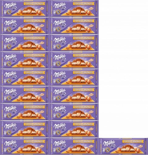 Milka Milchschokolade mit Karamellfüllung und ganzen Haselnüssen, 300 g x20