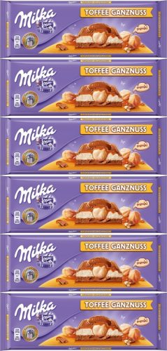 Milka Schokolade mit Alpenmilch und Karamellfüllung, 300 g - 6er Pack