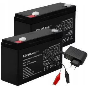  2x AGM-BATTERIE 6V 12Ah HQ AUTOLADEGERÄT