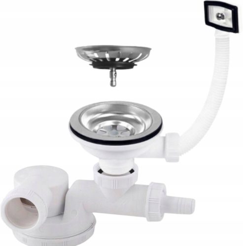 Einzelner niedriger Siphon für eine Spülmaschinenspüle