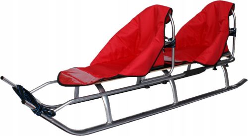  Duo-Schlitten, Tandem-Zwillinge, groß, mit Rückenlehne für Kinder, solide, leichte Gurte
