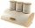 Brotkasten Konighoffer Cosmic Rucksack-Set, cremefarbenes Holz