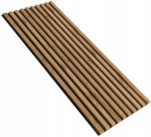 Lamellen auf einer Platte 275x46, dekoratives Wandpaneel, Eiche natur, Wotan, andere