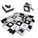  iKido Schaumstoffpuzzle Laufstall 150x150 cm 36 Teile schwarz-weiß-grau