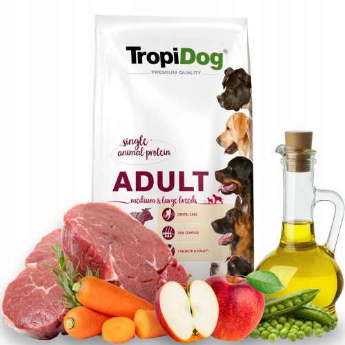 TropiDog Trockenfutter für Rindfleisch 12 kg