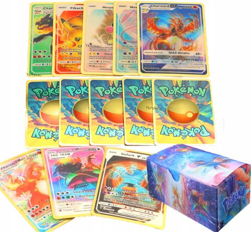  Sammelbare Pokemon-Karten Gold 3D 50 XXL-Karten