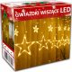  LED-WEIHNACHTSSTERNE HÄNGEGIRLANDE WEIHNACHTSLICHTER GOLD LED-VORHANG
