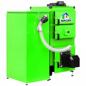    Magma Doppelfunktionsofen mit Stahltank für Holz, Pellets, Braunkohle, Steinkohle 13 kW