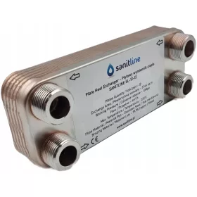  SANITLINE WÄRMETAUSCHER 12 Platten 15 kW 4x 3/4"