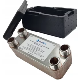  SANITLINE WÄRMETAUSCHER 24 PLATTEN 30kW 1" + ISO