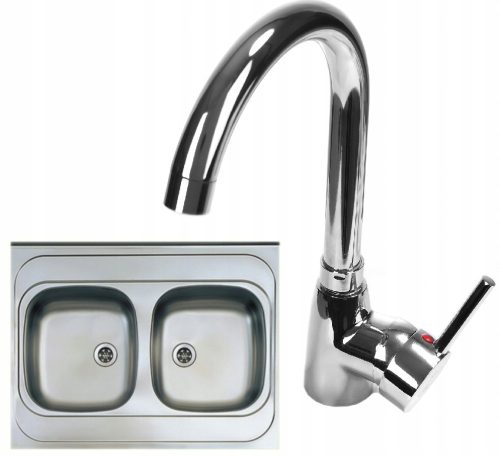 Royal Sanitary Zweibeckenspüle, INOX-Stahl