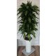 Künstliche Blumen und Früchte Ficus Ficus Kunstblume 155 cm Deko weiß schwarz Röhrentopf