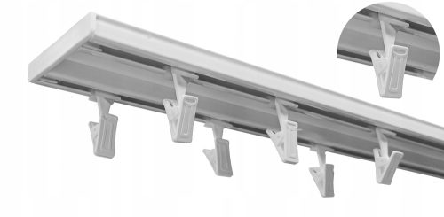 Deckenschienen DOPPELTE ALUMINIUM-DECKENSCHIENE + FROGS 360 cm