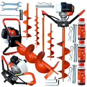 Benzin-Bodenbohrgerät, Erdbohrer + Bohrer + Öl