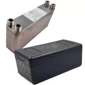    SANITLINE 60 PLATTENWÄRMETAUSCHER 65 kW 3/4" + THERMISCHE ISOLIERUNG