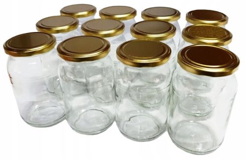 Lebensmittelbehälter Glas 900 ml Honig, Marmelade, Konserven + Goldkappen, 40 Stk.