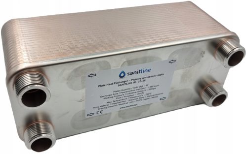  SANITLINE WÄRMETAUSCHER 40 PLATTEN 85kW 4x 1"