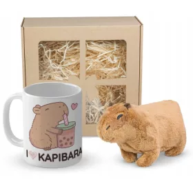  CAPYBARA GEBURTSTAG GESCHENK, MASKOTTCHEN-BECHER-SET