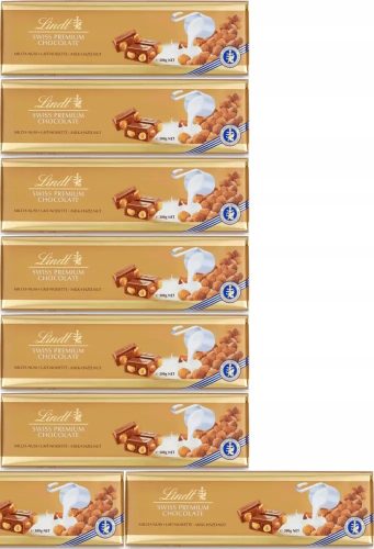 Lindt Schweizer Milchschokolade mit Ganzen Haselnüssen 300g x8