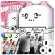  DRUKUŚ Mini-Thermofotodrucker tragbar ORIGINAL 11 ROLLEN ROSA